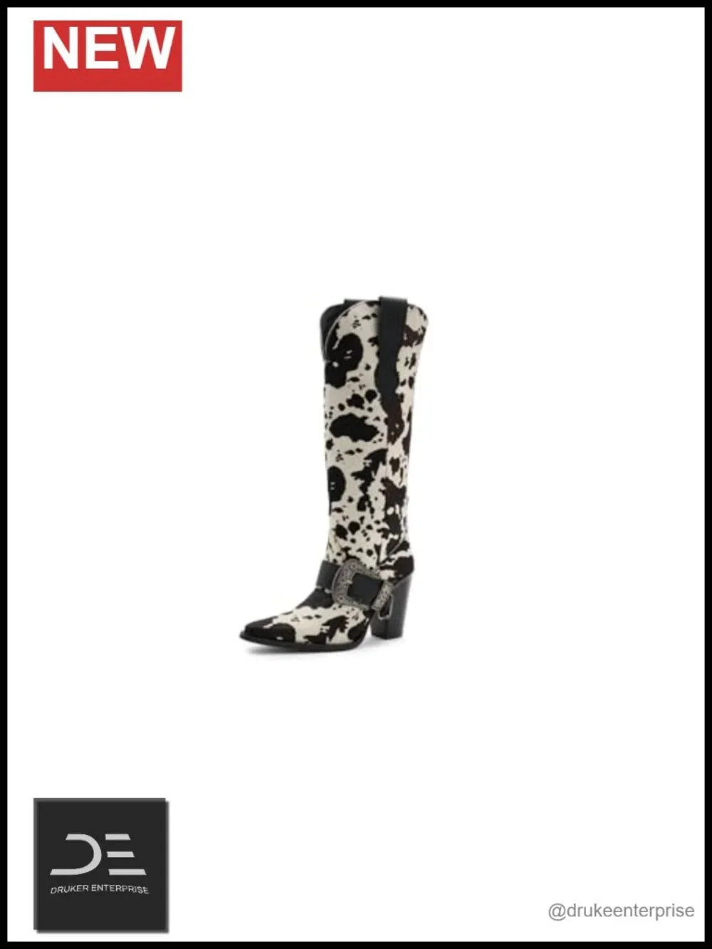 Dingo Leather Snip Toe Over the Knee Boots Block Heel Equestrian Casual